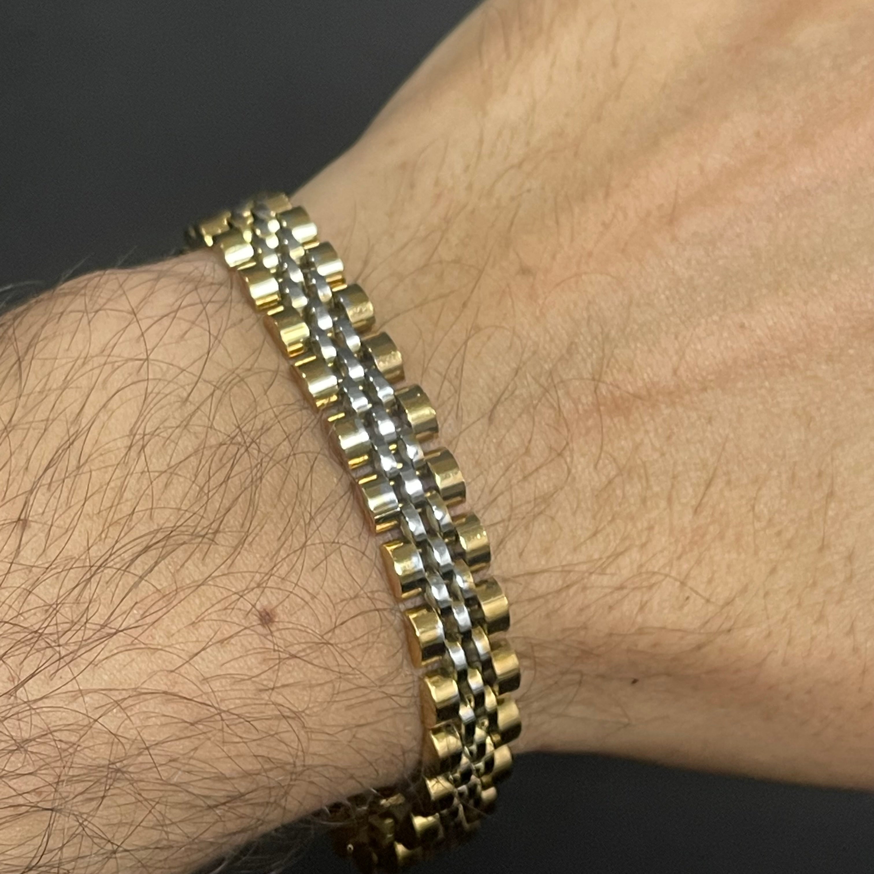 Golden Silver RLX Jubilee Bracelet for Men