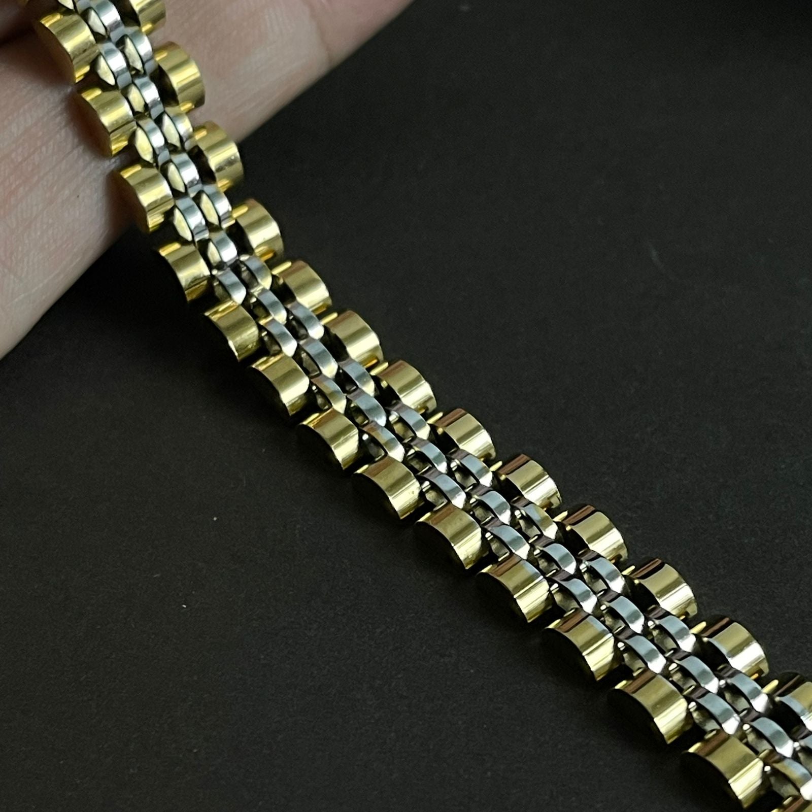 Golden Silver RLX Jubilee Bracelet for Men