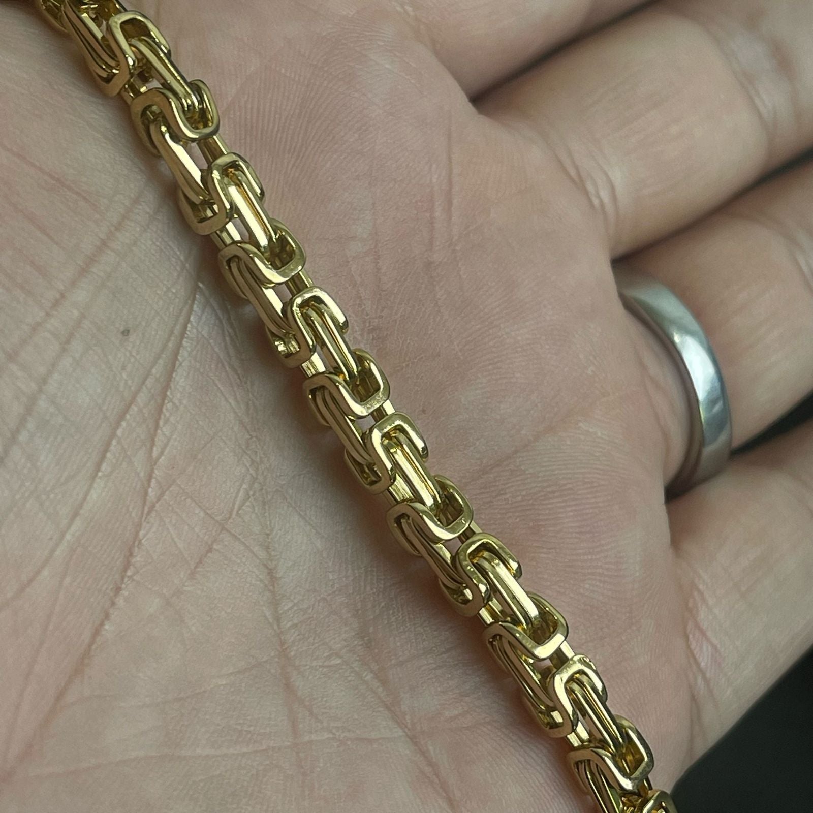 5mm Golden Byzantine Bracelet For Men