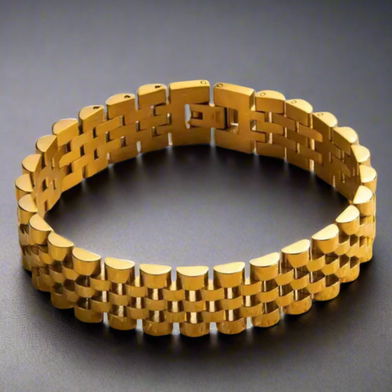 Premium Golden RLX Jubilee Bracelet for Men